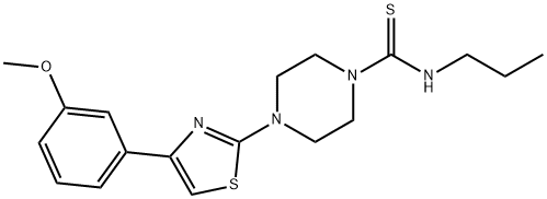 1-Piperazinecarbothioamide,4-[4-(3-methoxyphenyl)-2-thiazolyl]-N-propyl-(9CI) 구조식 이미지