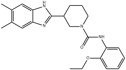 1-Piperidinecarboxamide,3-(5,6-dimethyl-1H-benzimidazol-2-yl)-N-(2-ethoxyphenyl)-(9CI) Structure