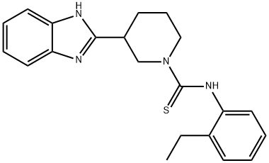 1-Piperidinecarbothioamide,3-(1H-benzimidazol-2-yl)-N-(2-ethylphenyl)-(9CI) Structure