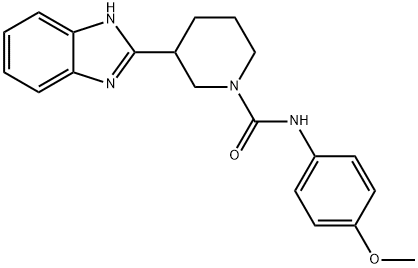 1-Piperidinecarboxamide,3-(1H-benzimidazol-2-yl)-N-(4-methoxyphenyl)-(9CI) Structure
