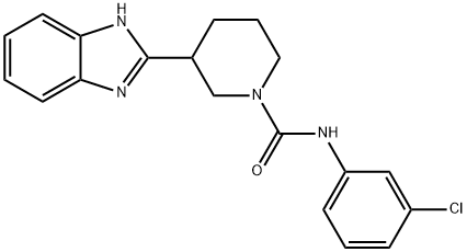 1-Piperidinecarboxamide,3-(1H-benzimidazol-2-yl)-N-(3-chlorophenyl)-(9CI) 구조식 이미지