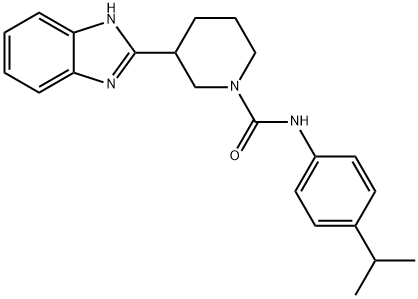 1-Piperidinecarboxamide,3-(1H-benzimidazol-2-yl)-N-[4-(1-methylethyl)phenyl]-(9CI) Structure