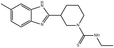 1-Piperidinecarbothioamide,N-ethyl-3-(5-methyl-1H-benzimidazol-2-yl)-(9CI) 구조식 이미지