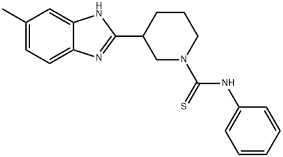 1-Piperidinecarbothioamide,3-(5-methyl-1H-benzimidazol-2-yl)-N-phenyl-(9CI) Structure