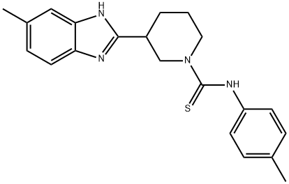 1-Piperidinecarbothioamide,3-(5-methyl-1H-benzimidazol-2-yl)-N-(4-methylphenyl)-(9CI) 구조식 이미지