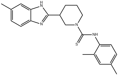 1-Piperidinecarbothioamide,N-(2,4-dimethylphenyl)-3-(5-methyl-1H-benzimidazol-2-yl)-(9CI) 구조식 이미지