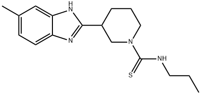 1-Piperidinecarbothioamide,3-(5-methyl-1H-benzimidazol-2-yl)-N-propyl-(9CI) Structure