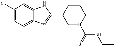 1-Piperidinecarbothioamide,3-(5-chloro-1H-benzimidazol-2-yl)-N-ethyl-(9CI) 구조식 이미지