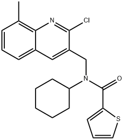 2-Thiophenecarboxamide,N-[(2-chloro-8-methyl-3-quinolinyl)methyl]-N-cyclohexyl-(9CI) 구조식 이미지