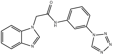 1H-Benzimidazole-1-acetamide,N-[3-(1H-tetrazol-1-yl)phenyl]-(9CI) 구조식 이미지