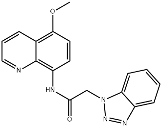 1H-Benzotriazole-1-acetamide,N-(5-methoxy-8-quinolinyl)-(9CI) 구조식 이미지