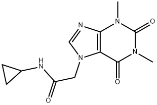 7H-Purine-7-acetamide,N-cyclopropyl-1,2,3,6-tetrahydro-1,3-dimethyl-2,6-dioxo-(9CI) 구조식 이미지