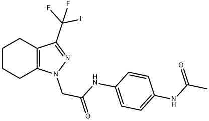 1H-Indazole-1-acetamide,N-[4-(acetylamino)phenyl]-4,5,6,7-tetrahydro-3-(trifluoromethyl)-(9CI) 구조식 이미지