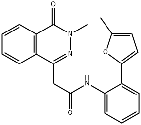 1-Phthalazineacetamide,3,4-dihydro-3-methyl-N-[2-(5-methyl-2-furanyl)phenyl]-4-oxo-(9CI) 구조식 이미지