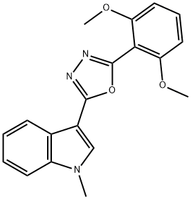 1H-Indole,3-[5-(2,6-dimethoxyphenyl)-1,3,4-oxadiazol-2-yl]-1-methyl-(9CI) 구조식 이미지