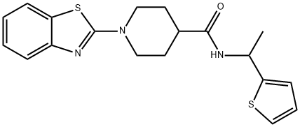 4-Piperidinecarboxamide,1-(2-benzothiazolyl)-N-[1-(2-thienyl)ethyl]-(9CI) 구조식 이미지