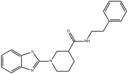3-Piperidinecarboxamide,1-(2-benzothiazolyl)-N-(2-phenylethyl)-(9CI) 구조식 이미지