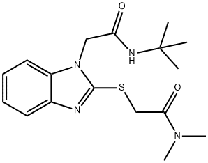 1H-Benzimidazole-1-acetamide,2-[[2-(dimethylamino)-2-oxoethyl]thio]-N-(1,1-dimethylethyl)-(9CI) Structure