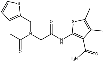3-Thiophenecarboxamide,2-[[[acetyl(2-thienylmethyl)amino]acetyl]amino]-4,5-dimethyl-(9CI) Structure