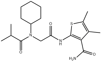 3-Thiophenecarboxamide,2-[[[cyclohexyl(2-methyl-1-oxopropyl)amino]acetyl]amino]-4,5-dimethyl-(9CI) 구조식 이미지