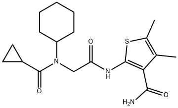 3-Thiophenecarboxamide,2-[[[cyclohexyl(cyclopropylcarbonyl)amino]acetyl]amino]-4,5-dimethyl-(9CI) 구조식 이미지