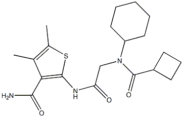 3-Thiophenecarboxamide,2-[[[(cyclobutylcarbonyl)cyclohexylamino]acetyl]amino]-4,5-dimethyl-(9CI) 구조식 이미지