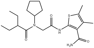 3-Thiophenecarboxamide,2-[[[cyclopentyl(2-ethyl-1-oxobutyl)amino]acetyl]amino]-4,5-dimethyl-(9CI) Structure