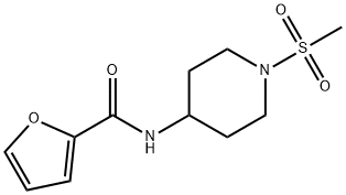 2-Furancarboxamide,N-[1-(methylsulfonyl)-4-piperidinyl]-(9CI) Structure