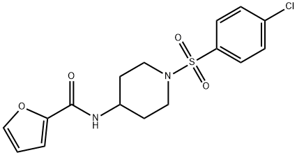 2-Furancarboxamide,N-[1-[(4-chlorophenyl)sulfonyl]-4-piperidinyl]-(9CI) 구조식 이미지