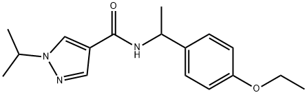 1H-Pyrazole-4-carboxamide,N-[1-(4-ethoxyphenyl)ethyl]-1-(1-methylethyl)-(9CI) Structure