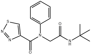 1,2,3-Thiadiazole-4-carboxamide,N-[2-[(1,1-dimethylethyl)amino]-2-oxoethyl]-N-phenyl-(9CI) 구조식 이미지