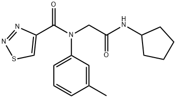1,2,3-Thiadiazole-4-carboxamide,N-[2-(cyclopentylamino)-2-oxoethyl]-N-(3-methylphenyl)-(9CI) 구조식 이미지