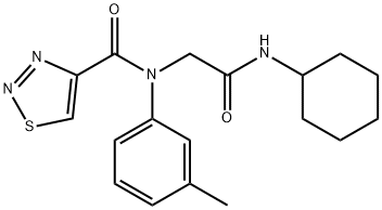 1,2,3-Thiadiazole-4-carboxamide,N-[2-(cyclohexylamino)-2-oxoethyl]-N-(3-methylphenyl)-(9CI) 구조식 이미지