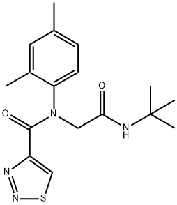 1,2,3-Thiadiazole-4-carboxamide,N-[2-[(1,1-dimethylethyl)amino]-2-oxoethyl]-N-(2,4-dimethylphenyl)-(9CI) 구조식 이미지