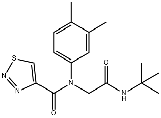 1,2,3-Thiadiazole-4-carboxamide,N-[2-[(1,1-dimethylethyl)amino]-2-oxoethyl]-N-(3,4-dimethylphenyl)-(9CI) 구조식 이미지