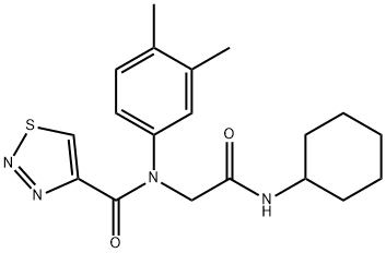 1,2,3-Thiadiazole-4-carboxamide,N-[2-(cyclohexylamino)-2-oxoethyl]-N-(3,4-dimethylphenyl)-(9CI) 구조식 이미지