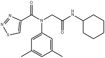 1,2,3-Thiadiazole-4-carboxamide,N-[2-(cyclohexylamino)-2-oxoethyl]-N-(3,5-dimethylphenyl)-(9CI) 구조식 이미지