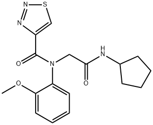 1,2,3-Thiadiazole-4-carboxamide,N-[2-(cyclopentylamino)-2-oxoethyl]-N-(2-methoxyphenyl)-(9CI) 구조식 이미지