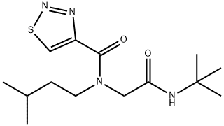 1,2,3-Thiadiazole-4-carboxamide,N-[2-[(1,1-dimethylethyl)amino]-2-oxoethyl]-N-(3-methylbutyl)-(9CI) 구조식 이미지