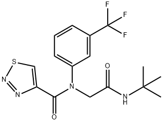 1,2,3-Thiadiazole-4-carboxamide,N-[2-[(1,1-dimethylethyl)amino]-2-oxoethyl]-N-[3-(trifluoromethyl)phenyl]-(9CI) 구조식 이미지