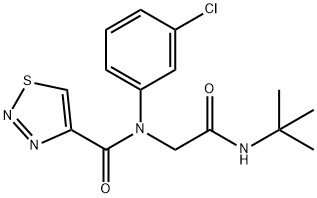 1,2,3-Thiadiazole-4-carboxamide,N-(3-chlorophenyl)-N-[2-[(1,1-dimethylethyl)amino]-2-oxoethyl]-(9CI) 구조식 이미지