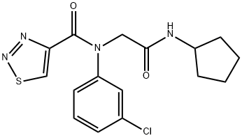 1,2,3-Thiadiazole-4-carboxamide,N-(3-chlorophenyl)-N-[2-(cyclopentylamino)-2-oxoethyl]-(9CI) Structure