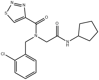 1,2,3-Thiadiazole-4-carboxamide,N-[(2-chlorophenyl)methyl]-N-[2-(cyclopentylamino)-2-oxoethyl]-(9CI) 구조식 이미지