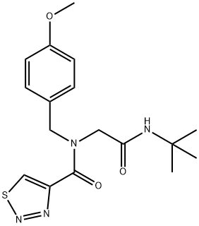 1,2,3-Thiadiazole-4-carboxamide,N-[2-[(1,1-dimethylethyl)amino]-2-oxoethyl]-N-[(4-methoxyphenyl)methyl]-(9CI) Structure