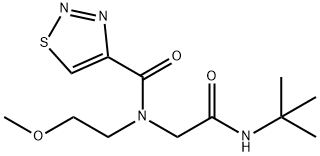 1,2,3-Thiadiazole-4-carboxamide,N-[2-[(1,1-dimethylethyl)amino]-2-oxoethyl]-N-(2-methoxyethyl)-(9CI) Structure