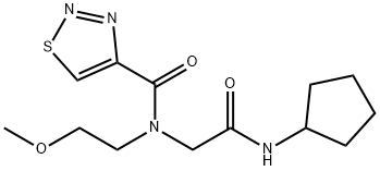1,2,3-Thiadiazole-4-carboxamide,N-[2-(cyclopentylamino)-2-oxoethyl]-N-(2-methoxyethyl)-(9CI) 구조식 이미지
