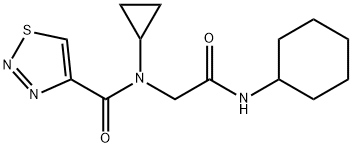 1,2,3-Thiadiazole-4-carboxamide,N-[2-(cyclohexylamino)-2-oxoethyl]-N-cyclopropyl-(9CI) Structure