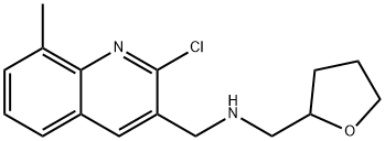 3-Quinolinemethanamine,2-chloro-8-methyl-N-[(tetrahydro-2-furanyl)methyl]-(9CI) Structure