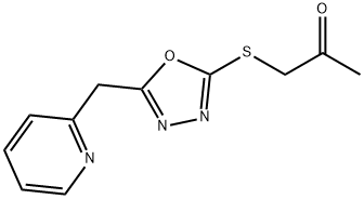 2-Propanone,1-[[5-(2-pyridinylmethyl)-1,3,4-oxadiazol-2-yl]thio]-(9CI) 구조식 이미지