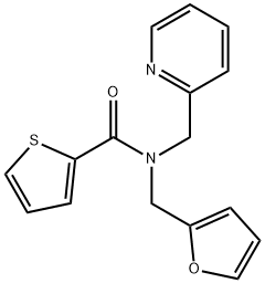 2-Thiophenecarboxamide,N-(2-furanylmethyl)-N-(2-pyridinylmethyl)-(9CI) 구조식 이미지